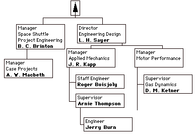 Morton Thiokol Organizational Chart