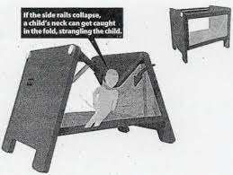 The Playskool Travel-Lite crib in collapsed position