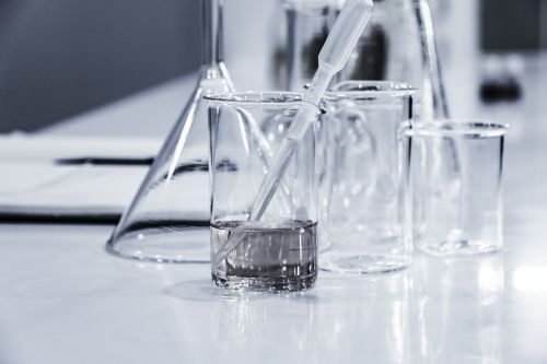 photo of clear beakers