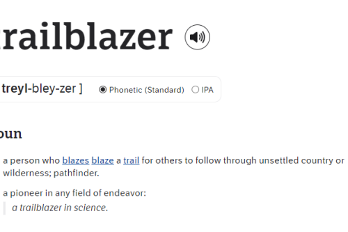 Trailblazer Definition