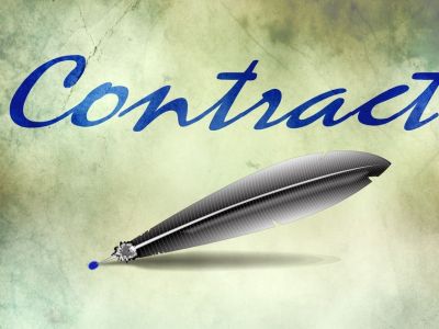 Image of contract needing a signature.
