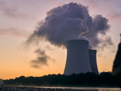 Photo of nuclear cooling towers
