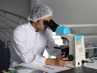 a student in a lab