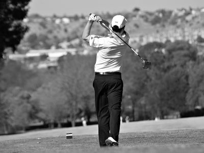 Photo of man playing the sport golf