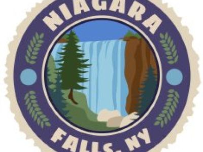 Image of Niagra Falls, NY sticker.