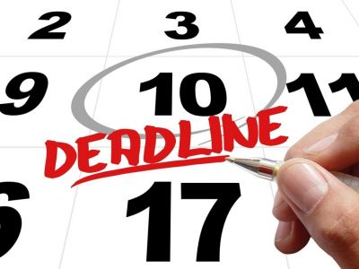 Drawing of calendar deadline
