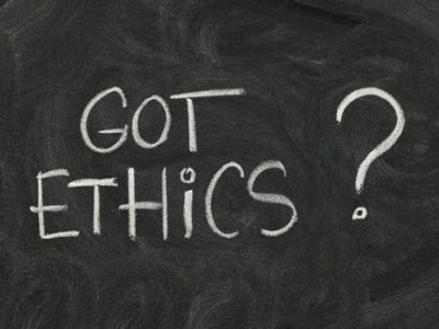 Photo of writing "Got Ethics?"