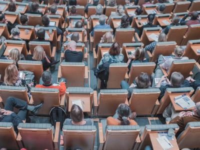 photo of students in an auditorium 