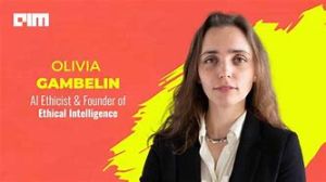 Olivia Gambelin photo in orange and yellow background