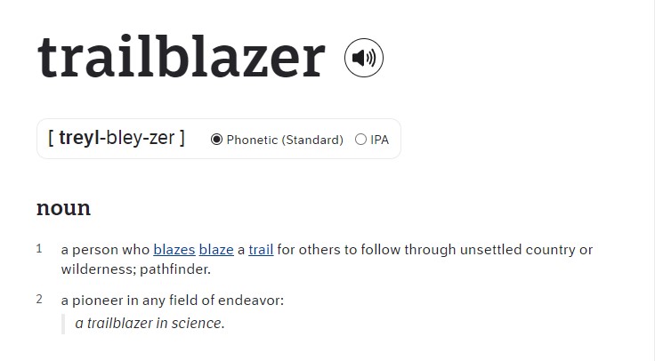 Trailblazer Definition